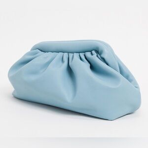 NEW Pastel Blue Faux leather Clutch